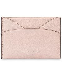 Tory Burch - Romy Leather Flat Card Case - Lyst