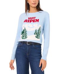 Vince Camuto - Visit Aspen Motif Crewneck Sweater - Lyst