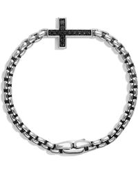 Cross Necklace With Black Diamonds 