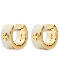 Tory Burch - Tory Birch Kira Double T Huggie Hoop Earrings - Lyst