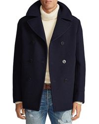 Polo Ralph Lauren - Melton Wool Blend Peacoat - Lyst
