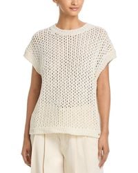Herno - Openwork Short Sleeve Sweater - Lyst