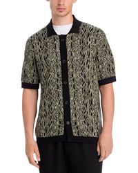 HUGO - Sgeo Short Sleeve Knitted Jacquard Shirt - Lyst