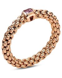 Fope - 18K Rose Souls Sapphire Flex'It Ring - Lyst