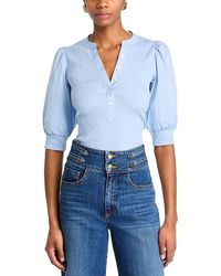 Veronica Beard - Coralee Puffed Sleeve Top - Lyst