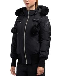 Moose Knuckles - Debbie Shearling Trim Down Bomber Jacket - Lyst
