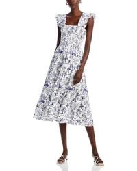 Aqua - Calypso Tiered Smocked Dress - Lyst