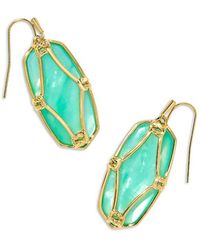 Kendra Scott - Elle Lattice Framed Mother Of Pearl Drop Earrings - Lyst