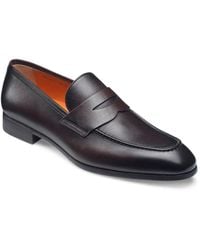 Santoni Gavin Slip On Penny Loafers in 