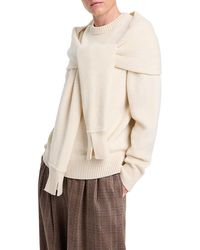 Twp - Cashmere Shrug Overlay Crewneck Sweater - Lyst