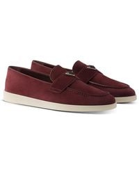 Prada - Suede Loafers - Lyst
