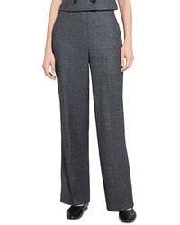 Theory - Wool Wide Leg Pull On Pants - Lyst