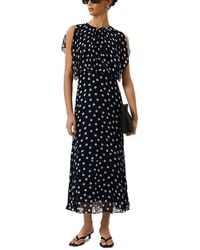 Whistles - Polka Dot Print Midi Dress - Lyst