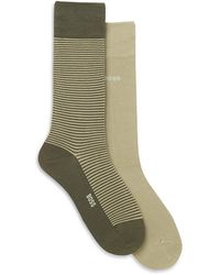 BOSS - Logo Crew Socks, Pack Of 2 - Lyst