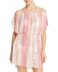 Echo Boardwalk Stripe Caftan Swim Cover - Up - Pink