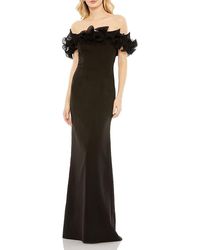 Mac Duggal - Off The Shoulder Ruffle Detail Column Gown - Lyst