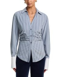 Veronica Beard - Devra Ruched Button Down Shirt - Lyst
