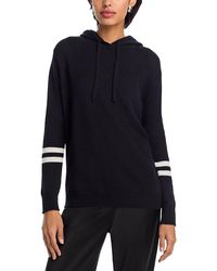 Aqua - Cashmere Athletic Stripe Hoodie - Lyst