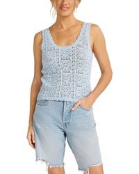 Matty M - Lior Scoop Neck Crochet Tank Top - Lyst