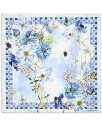 Ferragamo - Logo Silk Scarf - Lyst