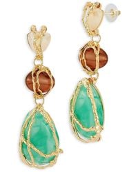 Aqua - Crystal Statement Earrings - Lyst