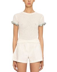 Des Phemmes - Des_Phemmes Embellished Sweater Top - Lyst