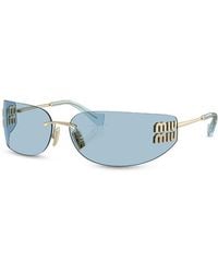 Miu Miu - Rectangle Sunglasses, 75Mm - Lyst