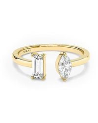 Vrai - Mixed Lab-Grown Diamond Cuff Ring - Lyst