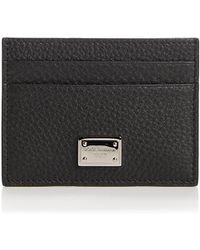 Dolce & Gabbana - Logo Grained Leather Card Case - Lyst