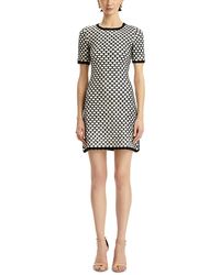 Oscar de la Renta - Honey Comb Sequined Knit Dress - Lyst