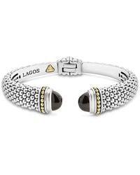 Lagos - 18K And Sterling Rittenhouse Onyx Cuff, 12Mm - Lyst