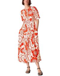 Whistles - Bloom Floral Midi Dress - Lyst
