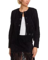 FRAME - The Saddle Leather Jacket - Lyst