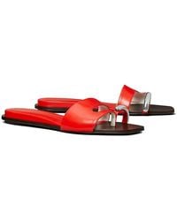 Tory Burch - Pierced Slide Sandals - Lyst