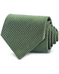David Donahue - Micro Geo Pattern Silk Classic Tie - Lyst