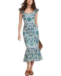 Mint Velvet - Floral Printed Midi Dress - Lyst
