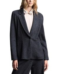 Emporio Armani - Prince Of Wales Single Button Blazer - Lyst