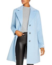 calvin klein grey wool coat womens