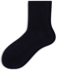 Hue - Ribbed Cropped Crew Socks - Lyst