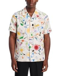 Paul Smith - Paul Smith Floral Print Short Sleeved Casual Fit Button Down Shirt - Lyst