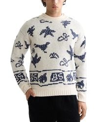 Scotch & Soda - Jacquard Extra Dropped Shoulder Sweater - Lyst