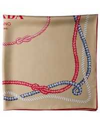 Prada - Printed Silk Twill Scarf, 90X90 Cm - Lyst