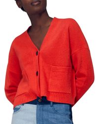 whistles red cardigan