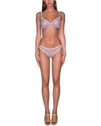 Fleur du Mal - Sheer Tulle Underwire Demi Bra - Lyst