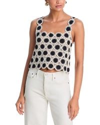 Aqua - Circle Crochet Tank Top - Lyst