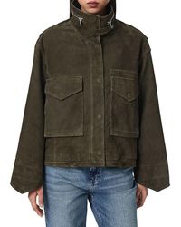 AllSaints - Clay Suede Jacket - Lyst