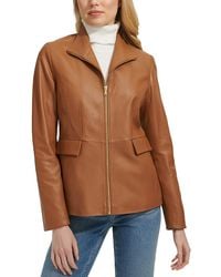Cole Haan - Leather Jacket - Lyst