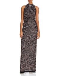 adrianna papell beaded halter jumpsuit