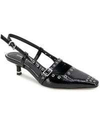 Kenneth Cole - Martha Eyelet Slingback Kitten Heel Pumps - Lyst