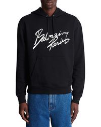 Balmain - Script Logo Hoodie - Lyst